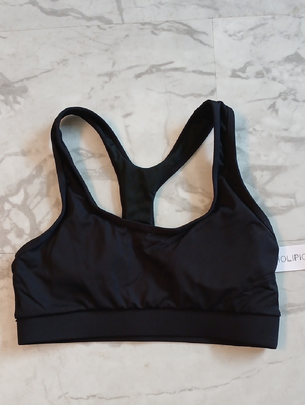 Holipick Women's Sports Bra Bikini Tops Racerback Swim Top Scoop Neck XS